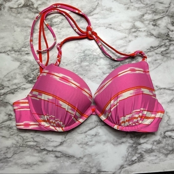 AERIE Padded Push Up Charley Halter Swimsuit Bikini Top 36C - Picture 1 of 6